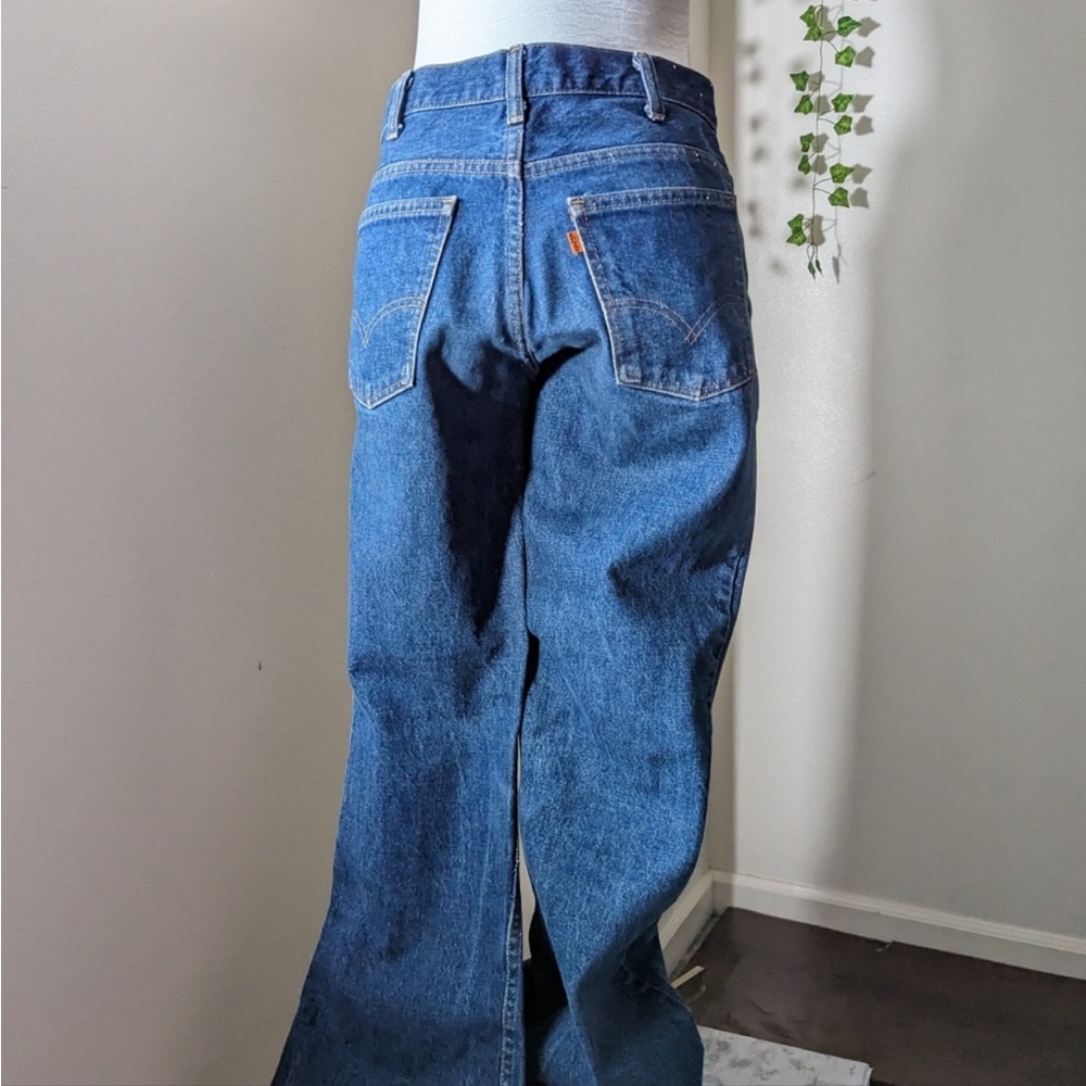 Levi's 648 Vintage 1970s Orange Tag Mid Waist Flared Jeans Hippie Boho Casual - Picture 2 of 6